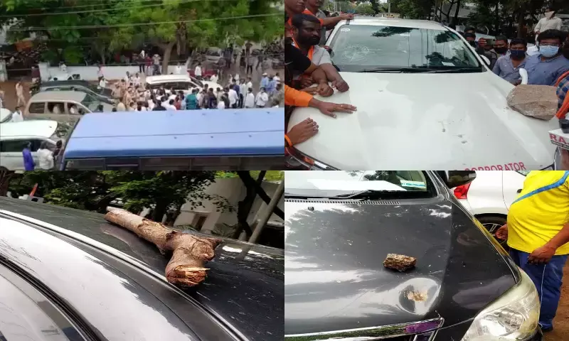 Tension at Neerdmet police station as BJP, TRS skirmish from I-Day celebrations continues