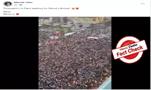 Fact Check: Is this a video of fans welcoming Messi to Paris?