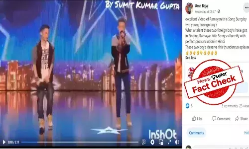 Fact Check: Video of two boys singing Ramayana hymn is edited; clip is from Britains Got Talent