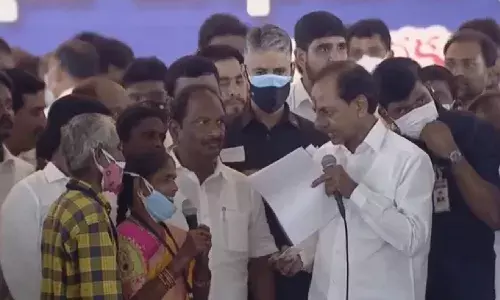 KCR launches Dalit Bandhu in Huzurabad; announces Rs. 25,000 cr protection fund
