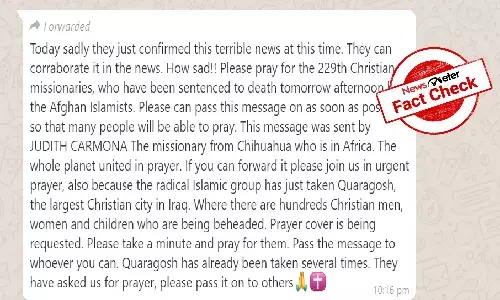 FACT CHECK: Will Christian missionaries be sent to gallows in Afghanistan?