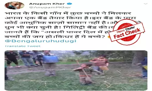 Fact Check: Video of kids playing patriotic song is not from India