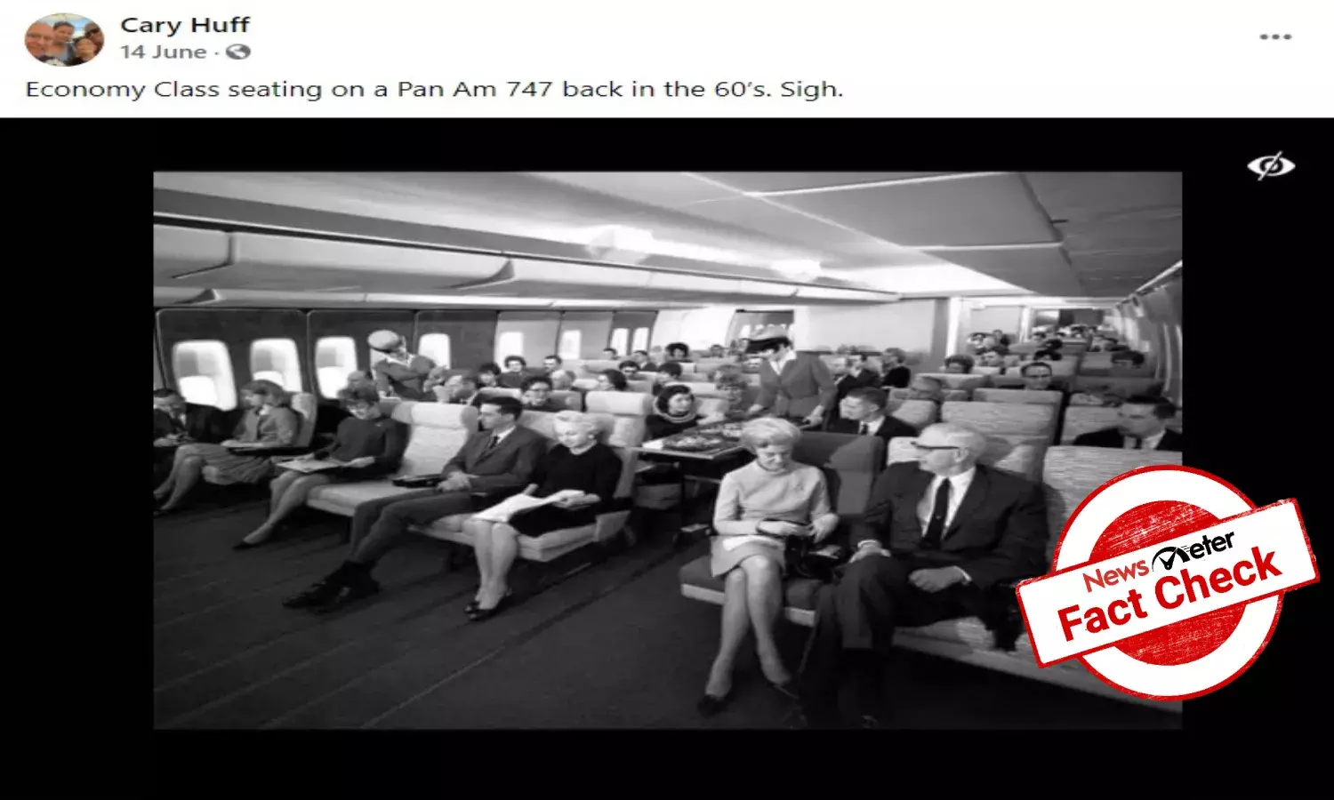 Fact Check: How did economy class of Boeing airliner look like in 1960s?