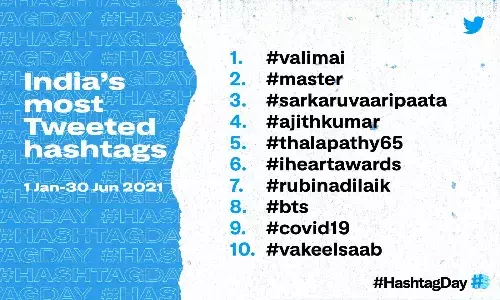 #valimai to #sarkaruvaaripaata: Here are the top 10 hashtags in first half of 2021