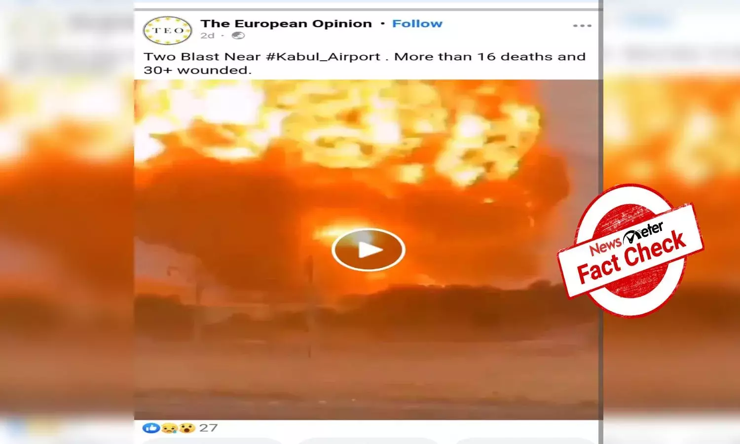 Fact Check: Video of Kazakh military base blast passed off as 26 August Kabul bombing