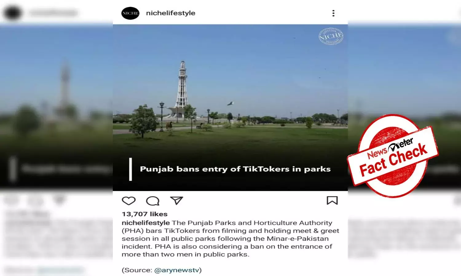 Fact Check: Pak has not banned TikTokers from Punjab parks to prevent molestation
