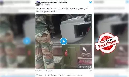 Fact Check: Video of Indian soldiers dying, fainting after vaccination is false