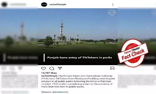 Fact Check: Pak has not banned TikTokers from Punjab parks to prevent molestation