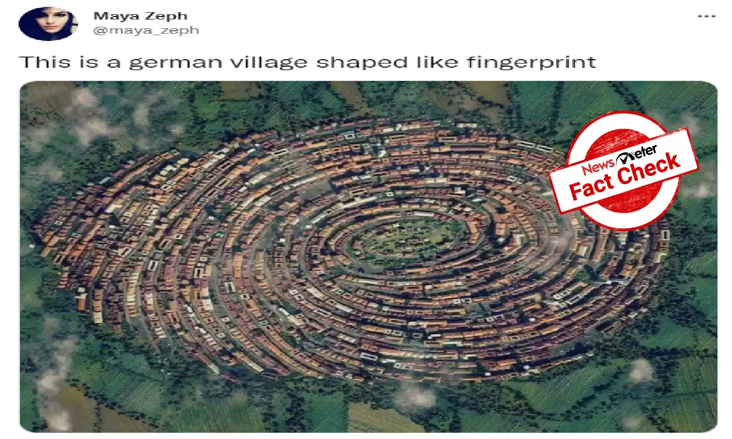 Fact Check: Is this fingerprint-shaped village located in Germany?