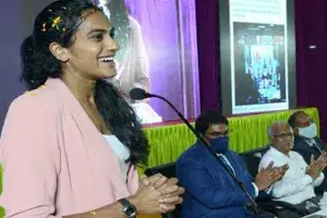 RINL felicitates PV Sindhu for Olympic win RINL felicitates PV Sindhu for Olympic win