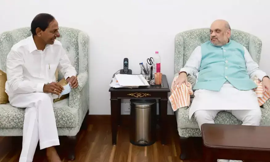 KCR meets Amit Shah, appeals for review of state IPS cadre allocation