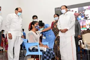 VP launches free vaccination program in Hyderabad, Vijayawada, Nellore VP launches free vaccination program in Hyderabad, Vijayawada, Nellore