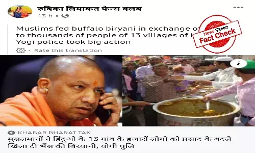 Fact Check: Old report of non-veg biryani served at Peer Babas Urs shared as recent