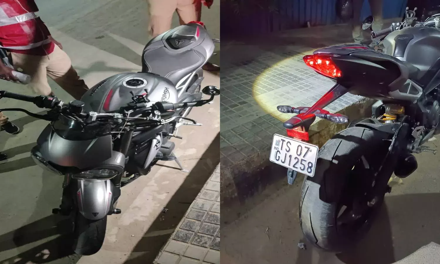 Did Sai Dharam Tej have license to drive his Triumph motorbike?