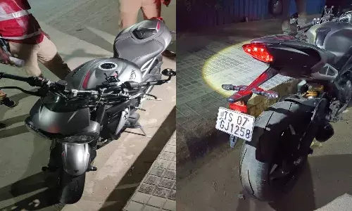 Did Sai Dharam Tej have license to drive his Triumph motorbike?