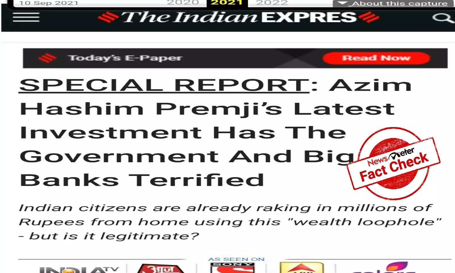 Fact Check: Scam Bitcoin URL impersonates Indian Express