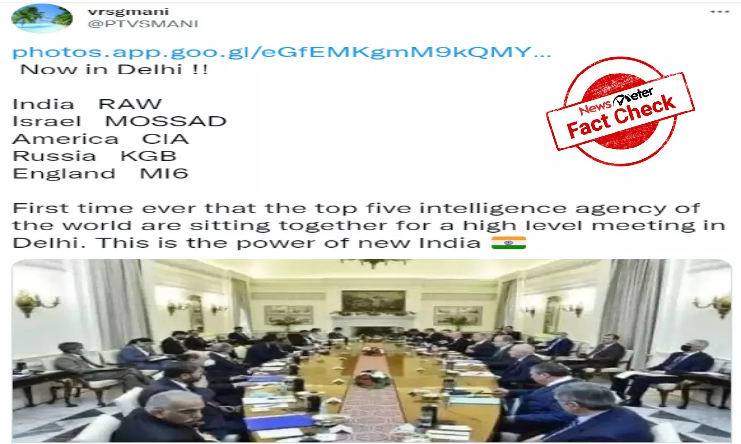 Fact Check: Image of Indo-Russia NSA level talks  goes viral with false claim