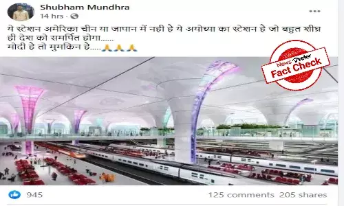 Fact Check:  This hi-tech railway station is not in Ayodhya