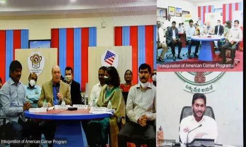 Jagan inaugurates American Corner at Andhra University in Vizag; third in India