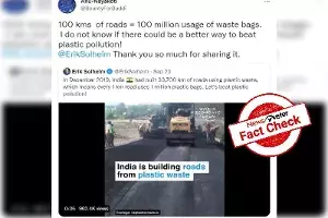 Fact Check: True, India is building roads using plastic waste Fact Check: True, India is building roads using plastic waste