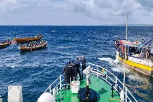 Navy gears up to face Cyclone Gulab; prepares for rescue, relief ops in AP Navy gears up to face Cyclone Gulab; prepares for rescue, relief ops in AP
