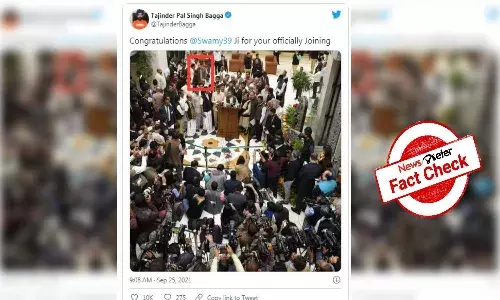 Fact Check: Subramanian Swami did not attend Opposition party meeting