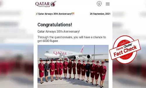 Fact Check: Do not fall for fake Qatar Airways anniversary message promising Rs. 6K