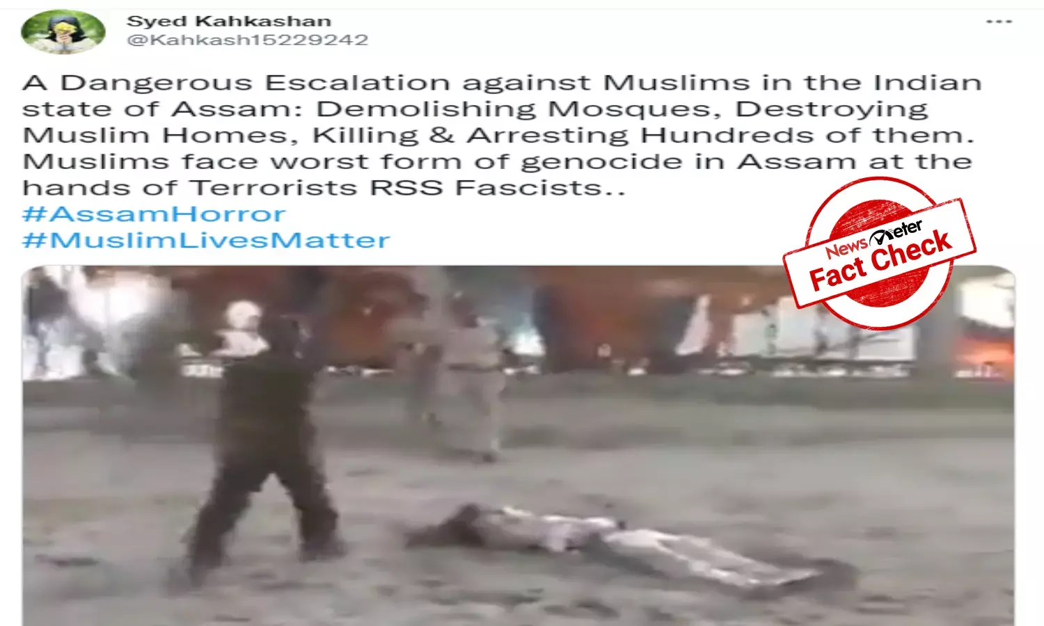 FACT CHECK: Old video of police attacking unconscious man in Bihar passed off as recent brutality in Assam