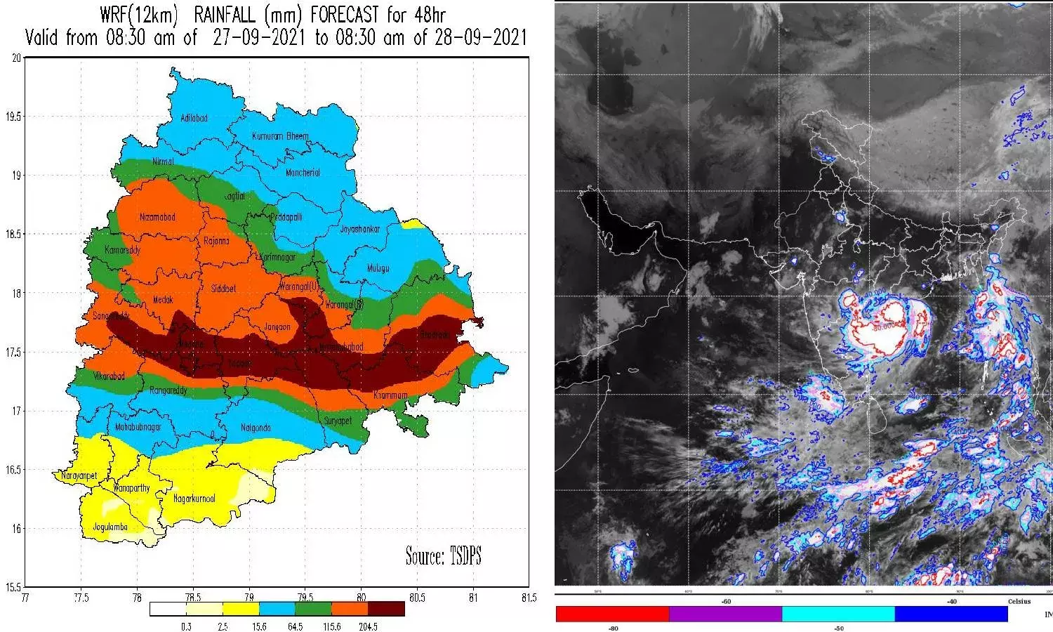 `Gulab: Extremely heavy rainfall forecasted in Telangana parts; admin put on high alert