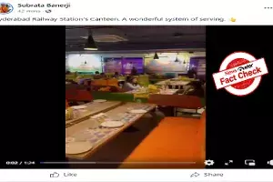 Fact check: Video of train-themed restaurant shared as Hyderabad Railway Station canteen Fact check: Video of train-themed restaurant shared as Hyderabad Railway Station canteen
