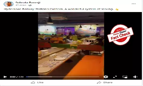 Fact check: Video of train-themed restaurant shared as Hyderabad Railway Station canteen