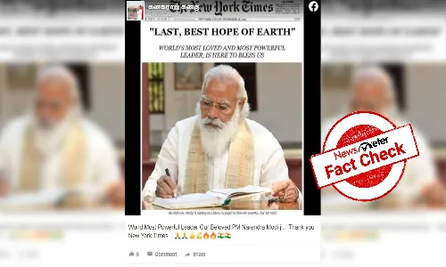 Fact Check: Viral image of Modis photo on NYT front page is fake