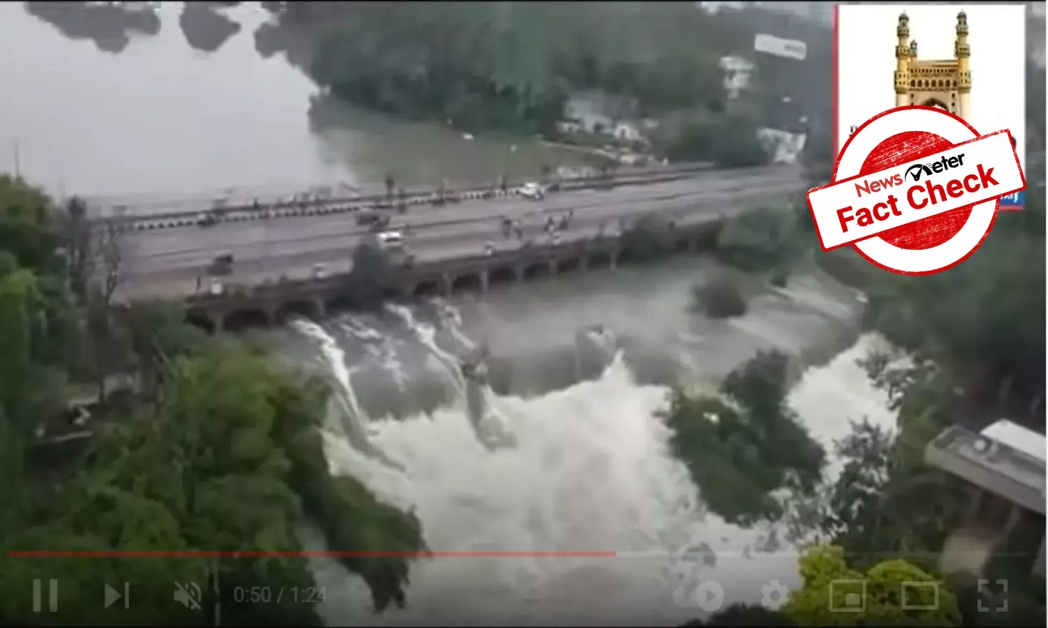 Viral video of overflowing Tank Bund is from 2020