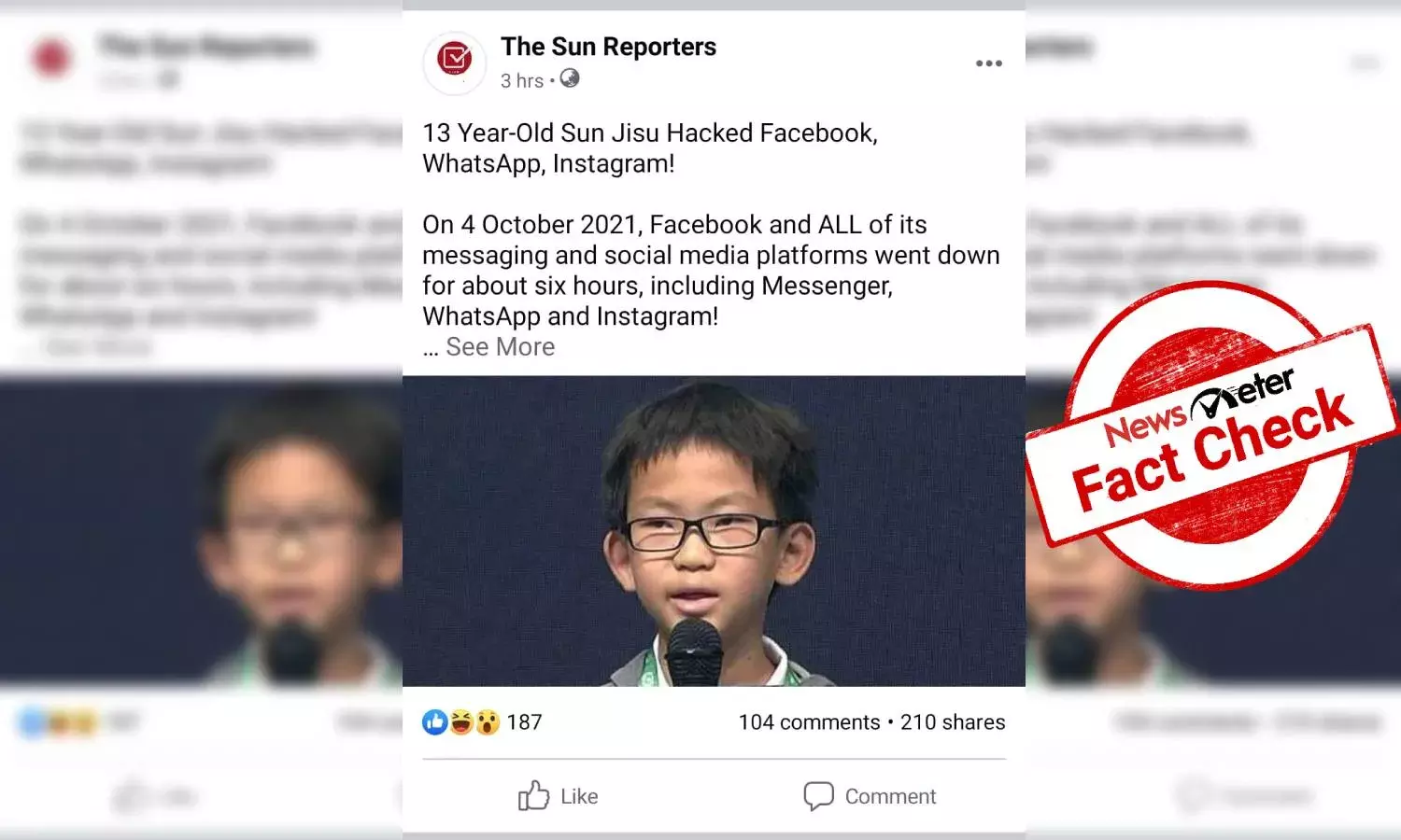 Fact Check:  Did a 13-year old, Chinese hacker hacked Facebook, Instagram and WhatsApp? Heres the truth.