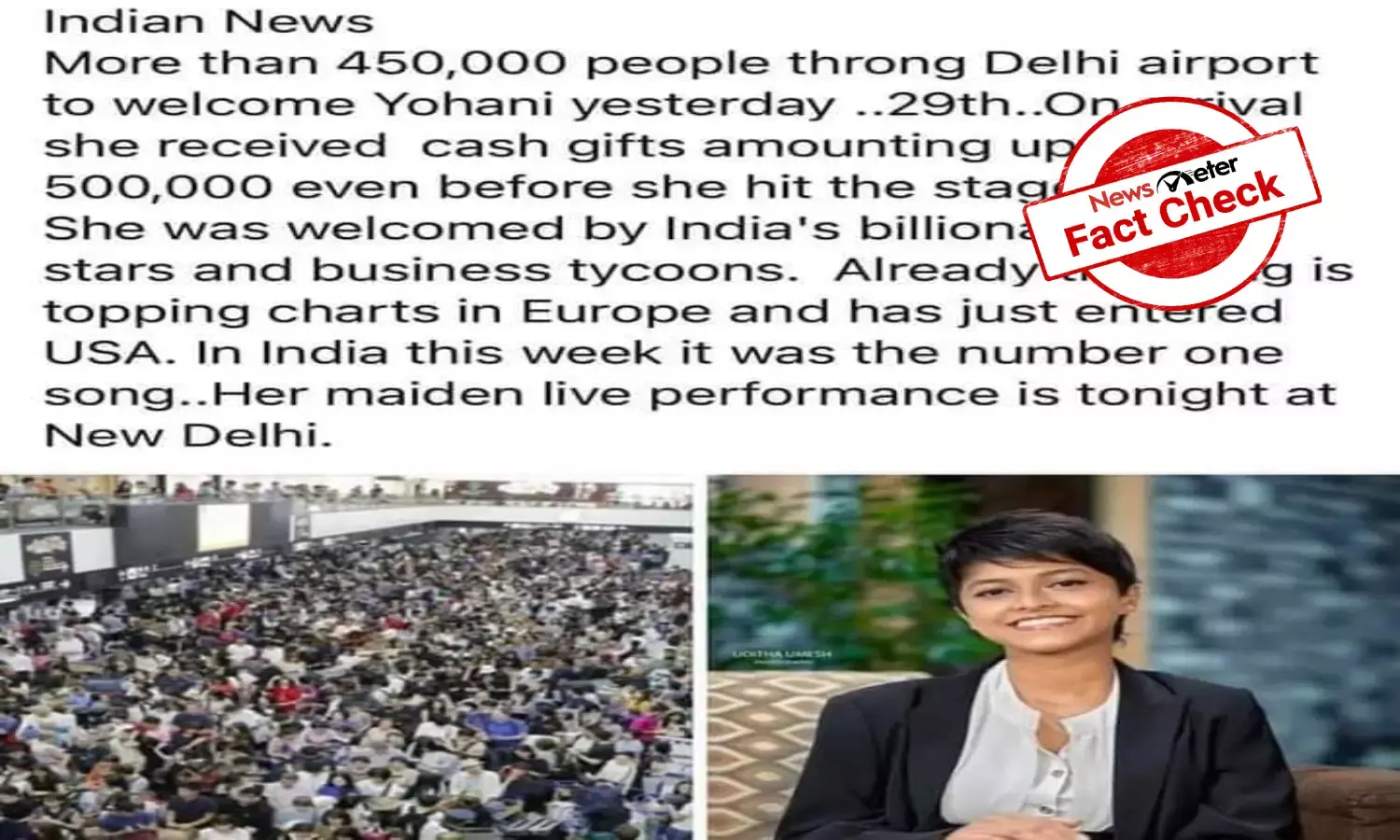 Fact Check: Indians love Yohani… but crowd in viral picture is from Japan