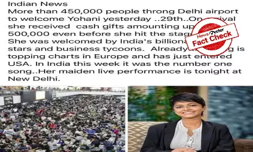 Fact Check: Indians love Yohani⦠but crowd in viral picture is from Japan