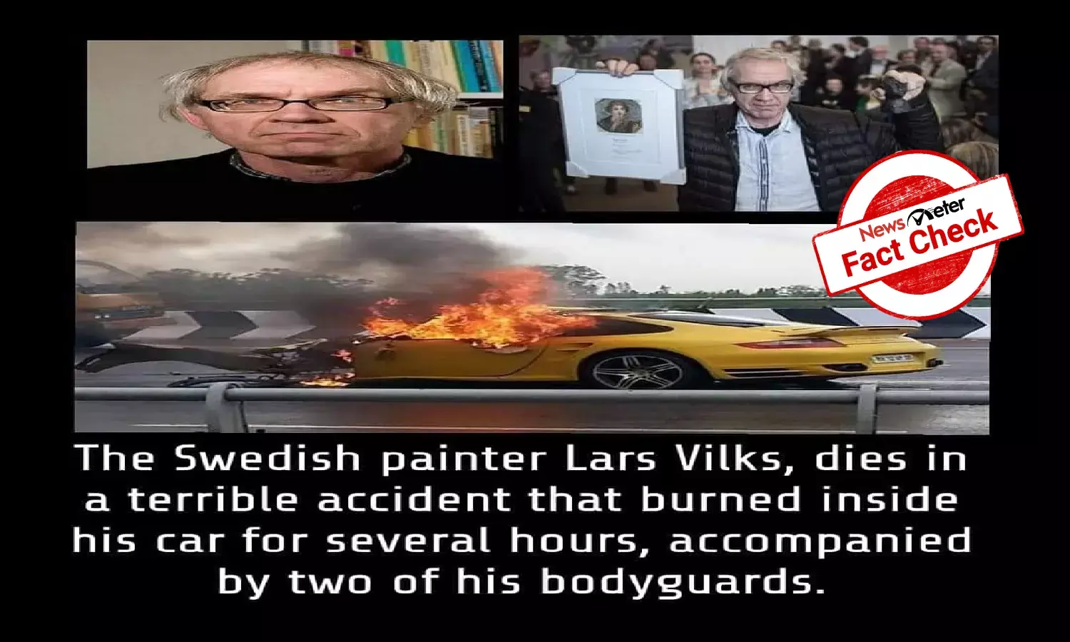 Fact Check: Swedish artists death: Picture of burning car in Hyderabad shared with misleading claim