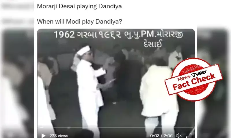 Fact Check: Does this video show former PM Morarji Desai playing Dandiya?