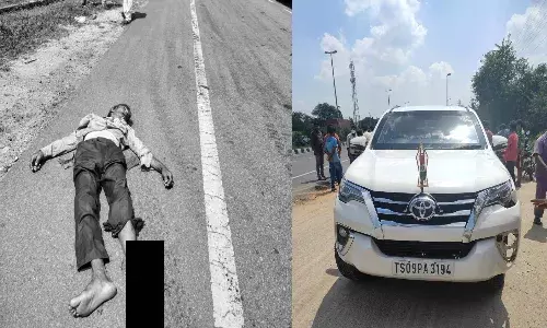 Telangana Speaker Pocharam Srinivas Reddys convoy kills Medak man