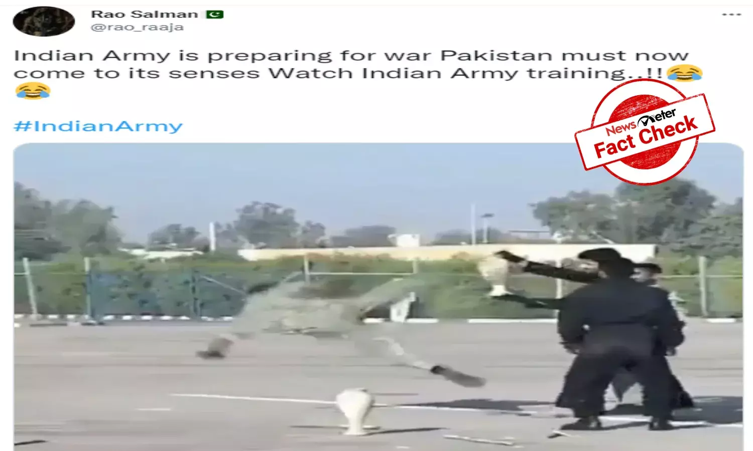 Fact Check: Twitteratis use video of Iranian soldiers unsuccessfully trying to break vase to mock Indian jawans