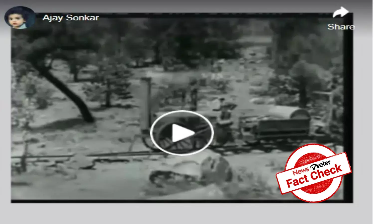 Fact check: Old Hollywood movie scene passed off as footage of worlds first train