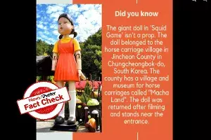 Fact Check: Giant robot doll in Squid Games not borrowed from South Korean museum Fact Check: Giant robot doll in Squid Games not borrowed from South Korean museum