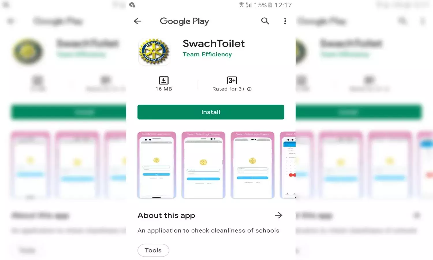 Rotarys Swach Toilet app to keep toilets ready for students