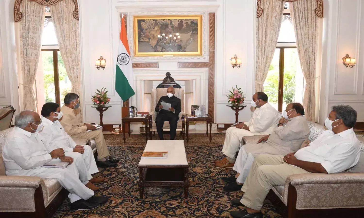 Invoke Article 356, impose presidents rule in AP: Naidu urges Kovind