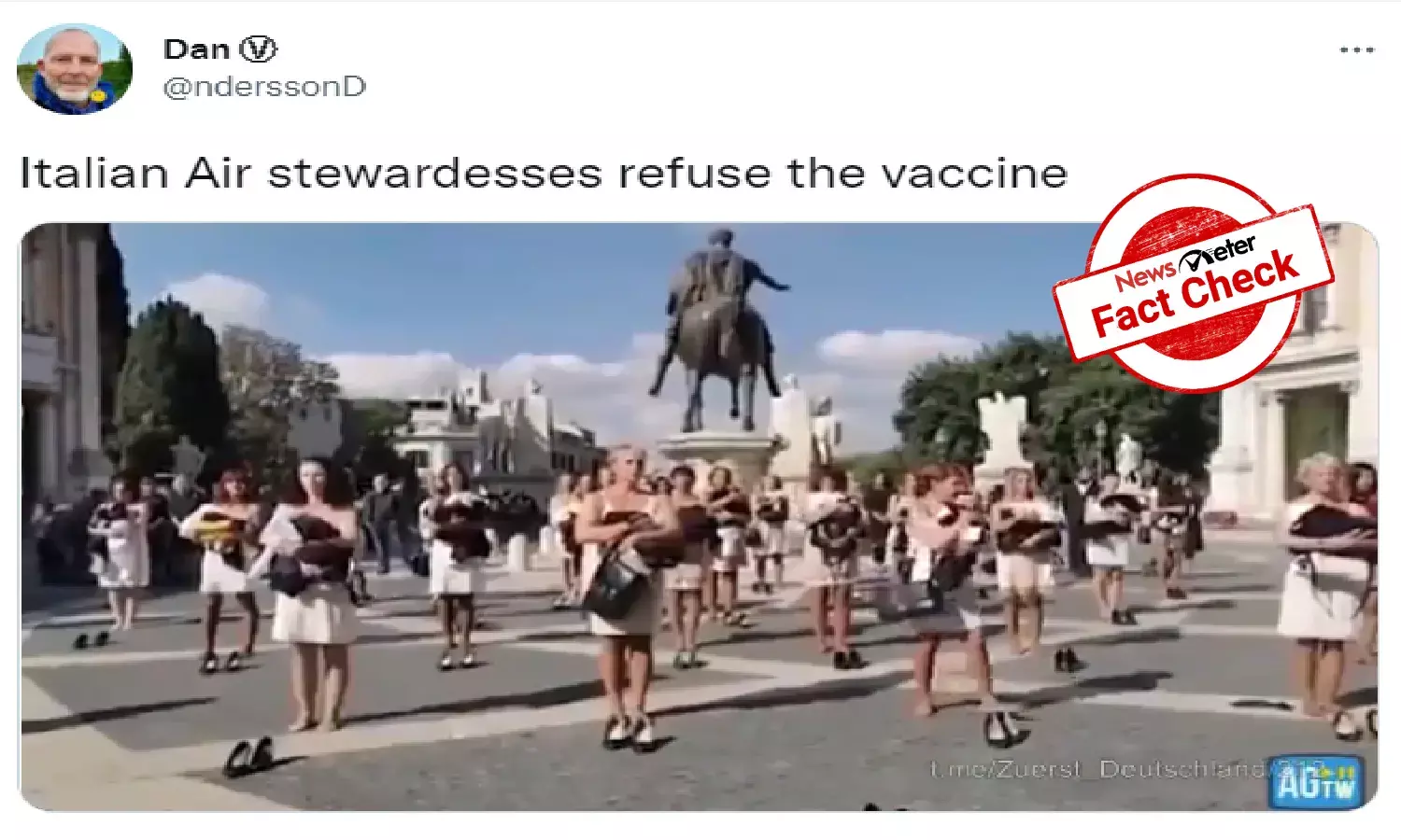 Flight attendants at Italy say no to Vaccine?