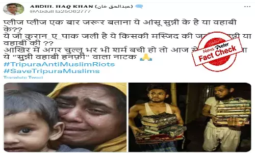 Old pictures falsely linked to Tripura violence