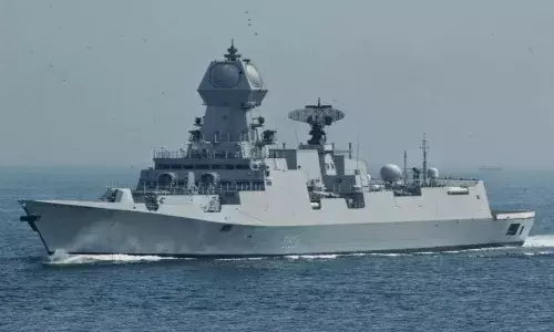 `Y12704 Visakhapatnam: Project 15B stealth guided-missile destroyer delivered to Indian Navy