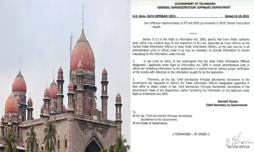 TS High Court stays chief secys controversial order seeking stricter scrutiny of RTI applications