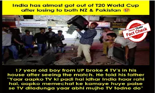 Old image of people smashing TV sets after Indias loss to Pakistan  shared as recent