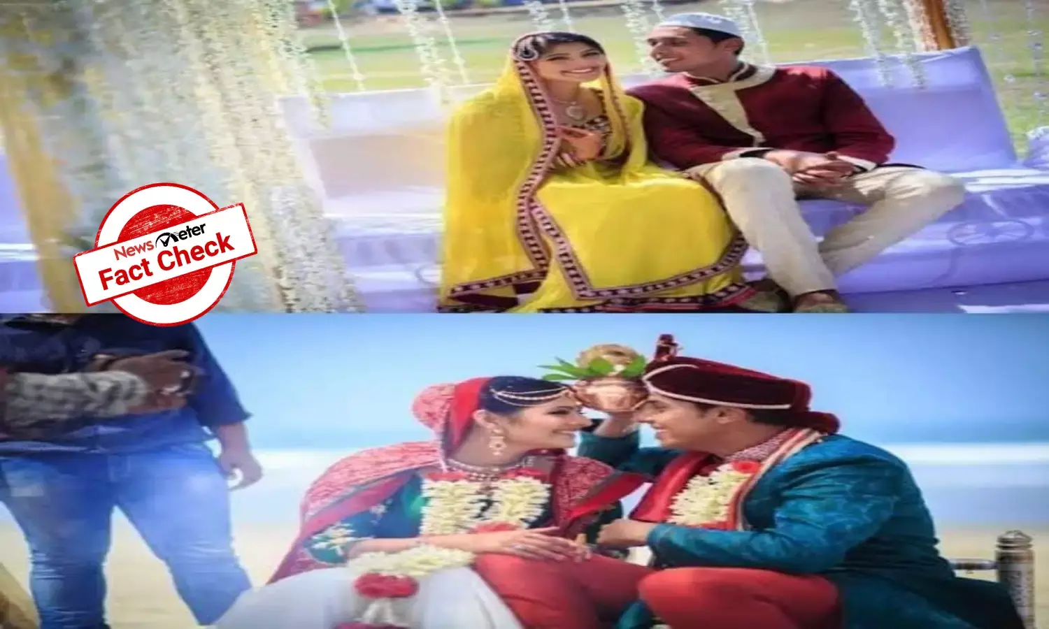 Fact Check: Images of married couple shared with communal twist